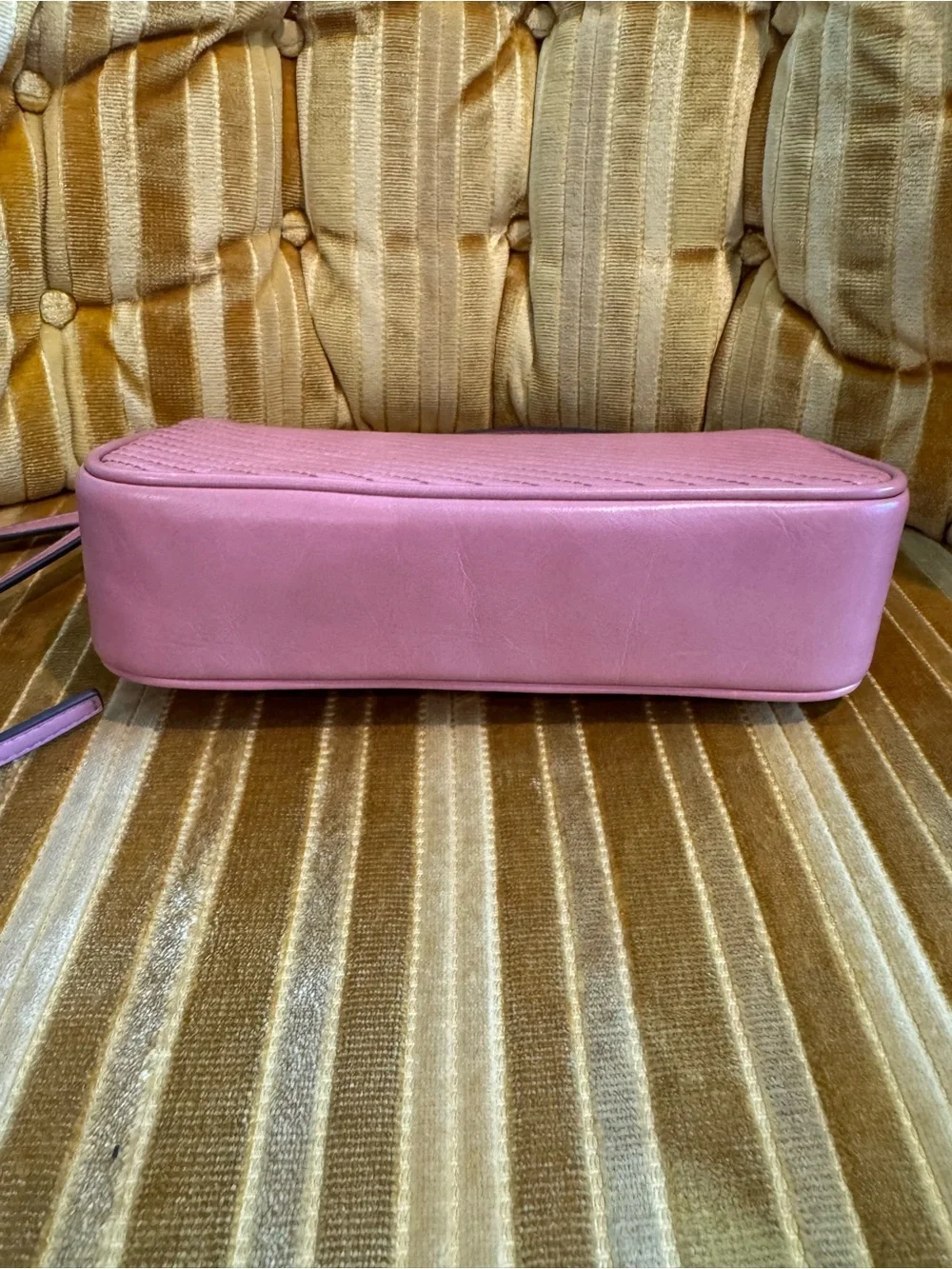 Tory Burch Blush Quilted Leather Chain-Trim Crossbody